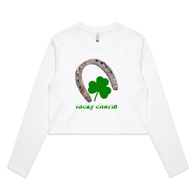 lucky charm - AS Colour - Crop Long Sleeve Tee Thumbnail