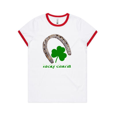 lucky charm - AS Colour Women's Ringer Tee Thumbnail