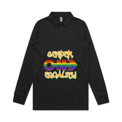 gender equality - Long Sleeve Chad Polo Thumbnail