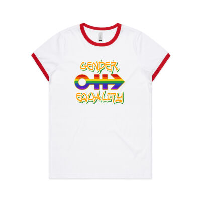 gender equality - AS Colour Women's Ringer Tee Thumbnail