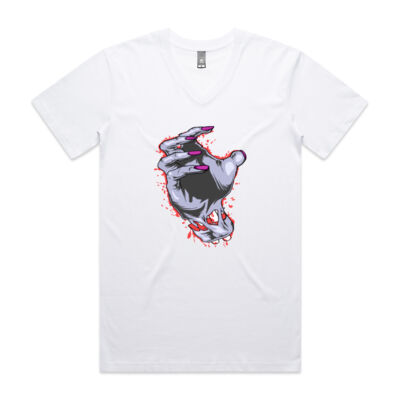 zombie hand - AS Colour - Tarmac V-Neck Tee Thumbnail