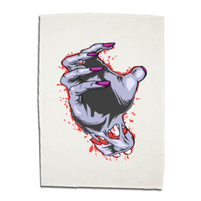 zombie hand - Linen Tea Towels Thumbnail