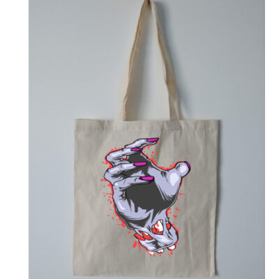 zombie hand - Budget Calico Tote Bag Thumbnail