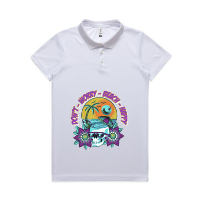 beach happy - AS Colour - Wo's Work Polo Thumbnail