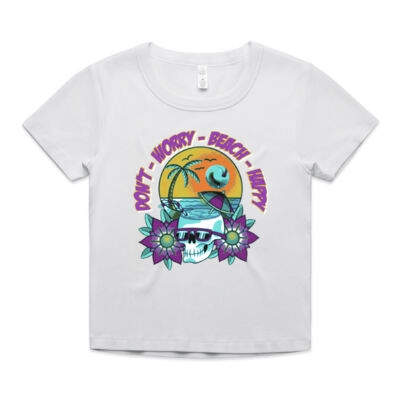 beach happy - AS Colour - Wo's Organic Rib Baby Tee  Thumbnail