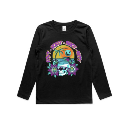 beach happy - AS Colour - Youth Staple Longsleeve Tee Thumbnail