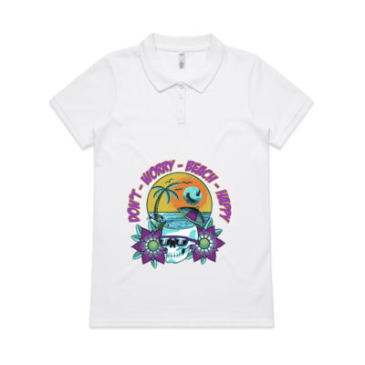 beach happy - AS Colour - Wo's Pique Polo Thumbnail