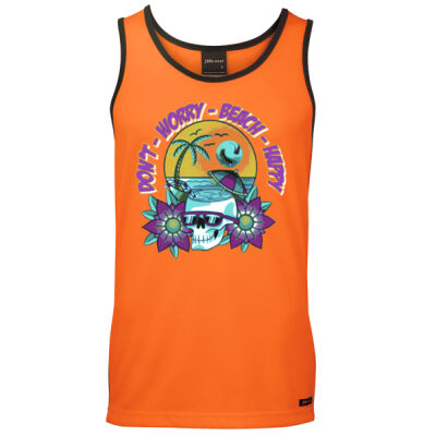 beach happy - JB's HV 4602.1 CONTRAST SINGLET Thumbnail