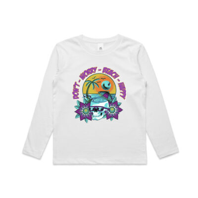 beach happy - AS Colour - Kids Staple Longsleeve Tee Thumbnail