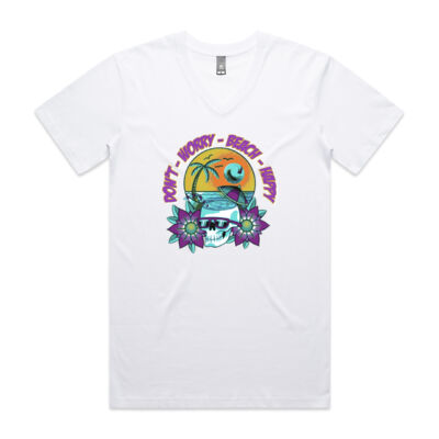 beach happy - AS Colour - Staple V-Neck Tee Thumbnail