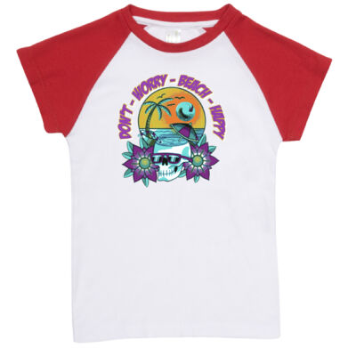 beach happy -  RAMO- Organic Baby Raglan  Thumbnail