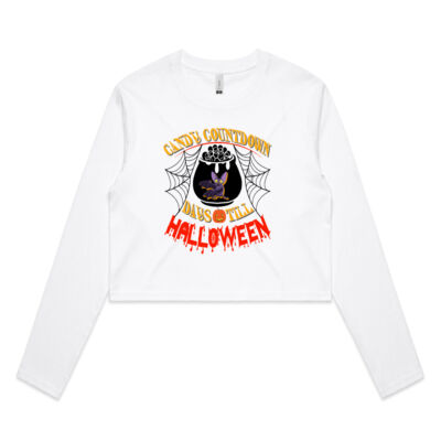 halloween season - AS Colour - Crop Long Sleeve Tee Thumbnail