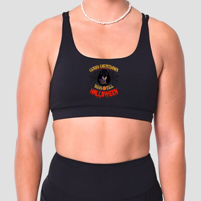 halloween season - Womens Racer Sports Bra Thumbnail