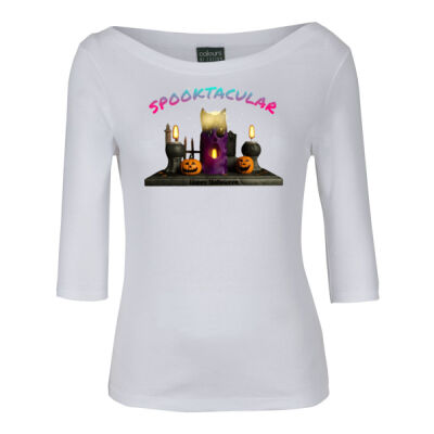 join the myth - C of C Ladies 3/4 Sleeve Boat Neck Tee Thumbnail