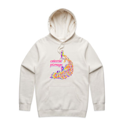 celestial plumage - Mens Organic Stencil Hood Thumbnail