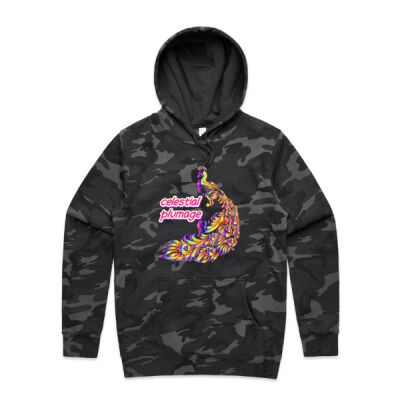 celestial plumage - Mens Stencil Camo Hood Thumbnail