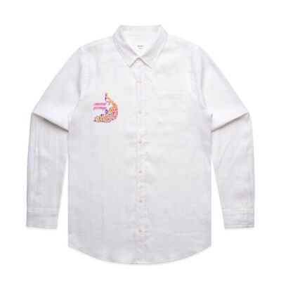 celestial plumage - Mens Linen Shirt Thumbnail