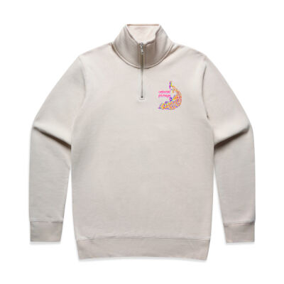 celestial plumage - Mens Stencil Half Zip Thumbnail