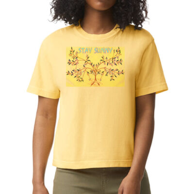 stay sunny - Heavyweight Women's Boxy Tee Thumbnail