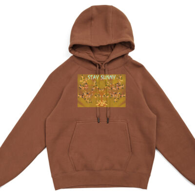 stay sunny - Womens/Junior Cotton Care Kangaroo Pocket Hoodie Thumbnail