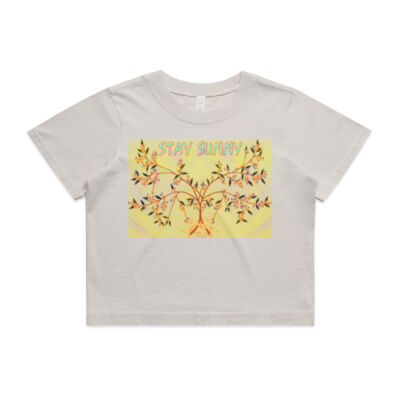 stay sunny - Wo's Heavy Faded Crop Tee Thumbnail