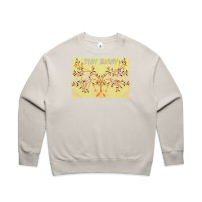 stay sunny - Wo's Relax Faded Crew Thumbnail