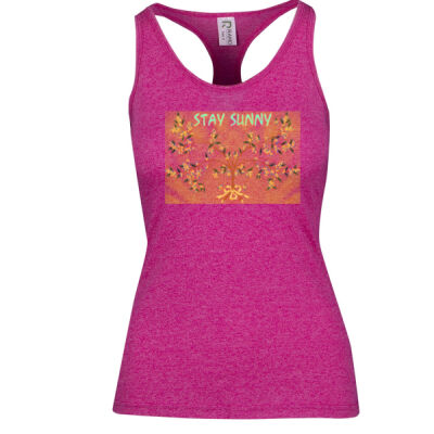 stay sunny - Womens Greatness Athletic T-back Singlet Thumbnail