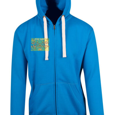 stay sunny - Mens Brushed Heavy Zip Fleece Hoodie Thumbnail