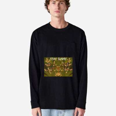 stay sunny - Super Heavyweight Oversized Long Sleeve T-Shirt with Pocket Thumbnail