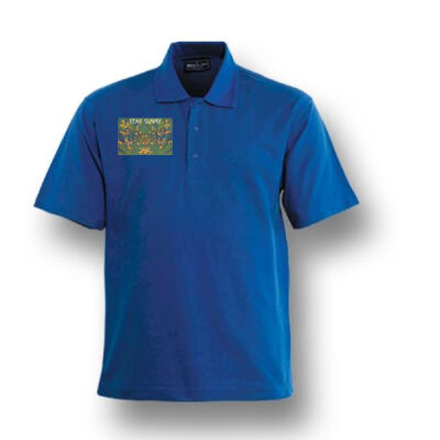 stay sunny - Plain Colour Poly Face Cotton Backing Short Sleeve Polo Thumbnail
