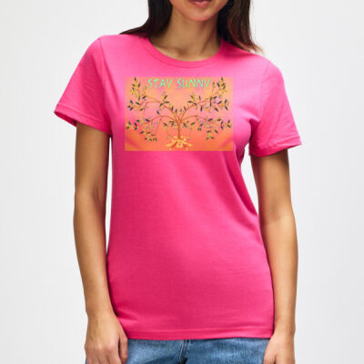 stay sunny -  Women's Midweight Semi-Fitted T-Shirt Thumbnail