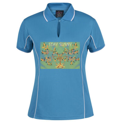 stay sunny - Podium Ladies Piping Polo Thumbnail