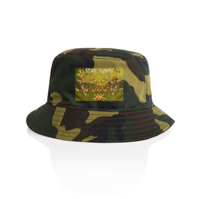 stay sunny - Camo Bucket Hat Thumbnail
