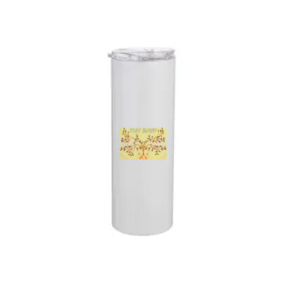 stay sunny - Stainless Steel Skinny Tumbler with Straw and Lid Thumbnail