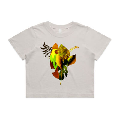 tropical spirit - Wo's Heavy Faded Crop Tee Thumbnail