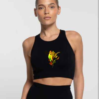 tropical spirit - Cropped Tank - Onyx Thumbnail