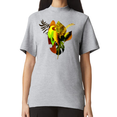 tropical spirit - Pique Unisex Mockneck T-Shirt Thumbnail
