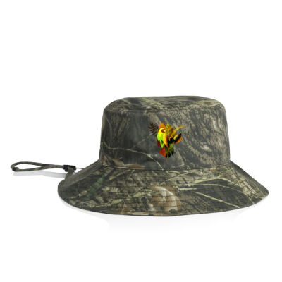 tropical spirit - Wide Brim Camo Bucket Hat Thumbnail