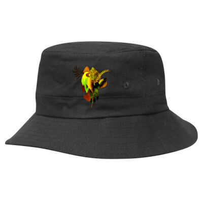 tropical spirit - Kids Twill Bucket Hat w/Toggle Thumbnail