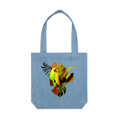 tropical spirit - Denim Carrie Tote Thumbnail