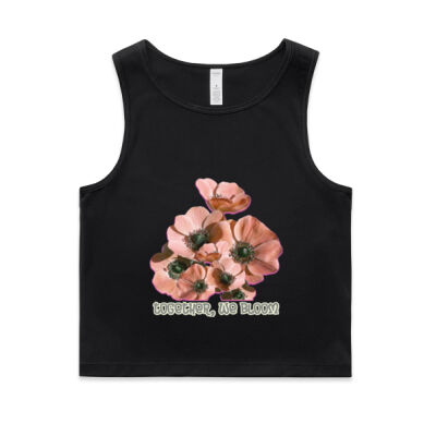 Together, We Bloom – Poppy Flower Apparel  - Wo's Active Crop Tank Thumbnail