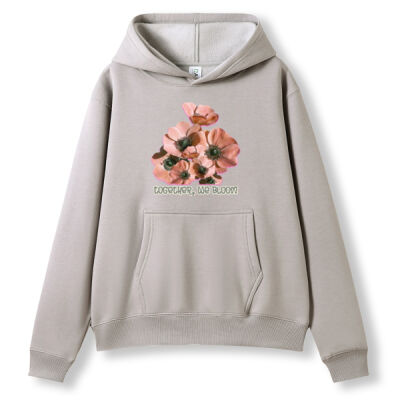 Together, We Bloom – Poppy Flower Apparel  - Womens/Juniors Kangaroo Pocket Hoodies Max (Print Area) Thumbnail