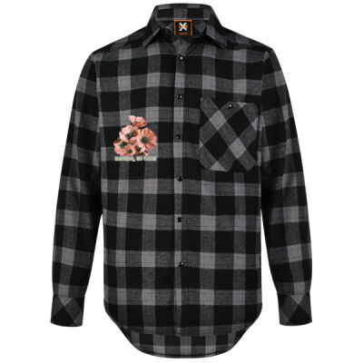 Together, We Bloom – Poppy Flower Apparel  - Unisex Classic Flannel Plaid LS Shirt Thumbnail