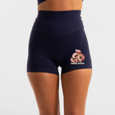 Together, We Bloom – Poppy Flower Apparel  - Hi-Rise Short 2.0 - Marine Thumbnail