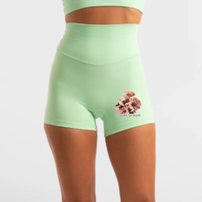 Together, We Bloom – Poppy Flower Apparel  - Hi-Rise Short 2.0 - Neo Mint Thumbnail