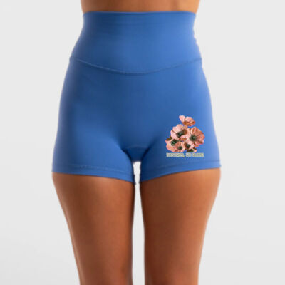 Together, We Bloom – Poppy Flower Apparel  -   Hi-Rise Short 2.0 - Electric Blue Thumbnail