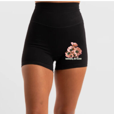 Together, We Bloom – Poppy Flower Apparel  - Hi-Rise Short 2.0 - Onyx Thumbnail