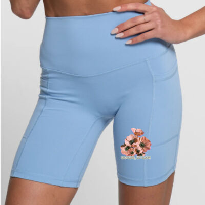 Together, We Bloom – Poppy Flower Apparel  - Bike Short 2.0 - Sky Blue Thumbnail