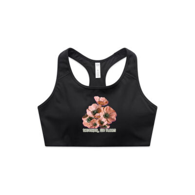Together, We Bloom – Poppy Flower Apparel  - Active Bra Top Thumbnail