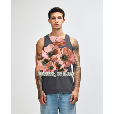 Together, We Bloom – Poppy Flower Apparel  - Fine Jersey Unisex Tank Thumbnail